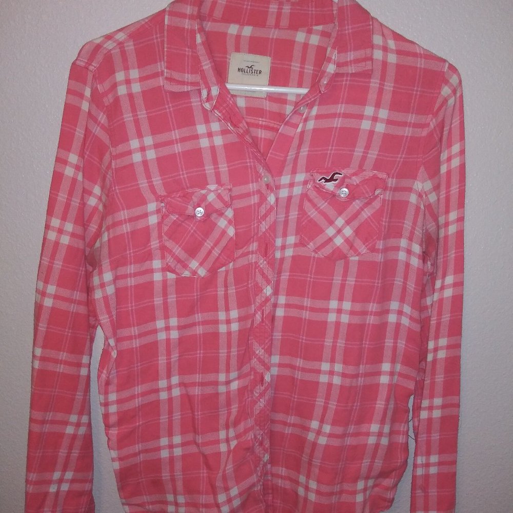 Peach Plaid Shirt